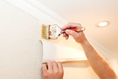 Pose de papier peint à Cabidos — revêtements muraux et toiles de verre